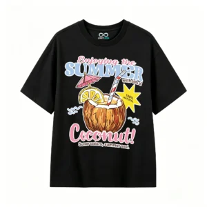 主图_1 Remera Algodón Estampada Summer Coconut Diseño Playa Verano