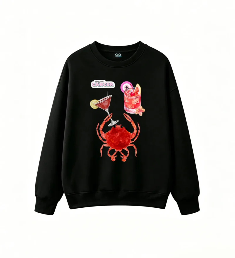 主图_1 Buzo Cuello Redondo Algodón Estampado Cangrejo Zodíaco Verano Casual