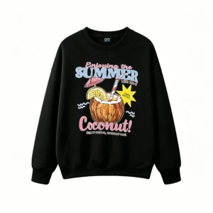 主图_1 Buzo Cuello Redondo Algodón Estampada Verano Playa Coco Tropical Premium