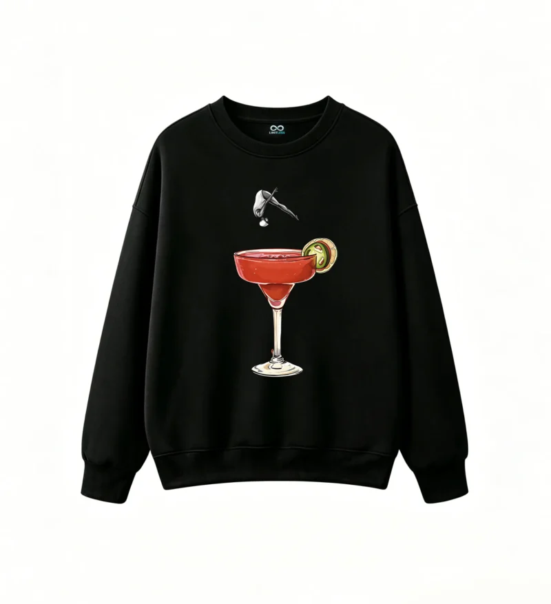 主图_1 Buzo Cuello Redondo Algodón Estampado Cóctel Margarita Diseño Verano Premium