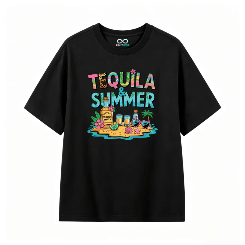 主图_1 Remera Algodón Estampada Tequila Summer Playa Full Color