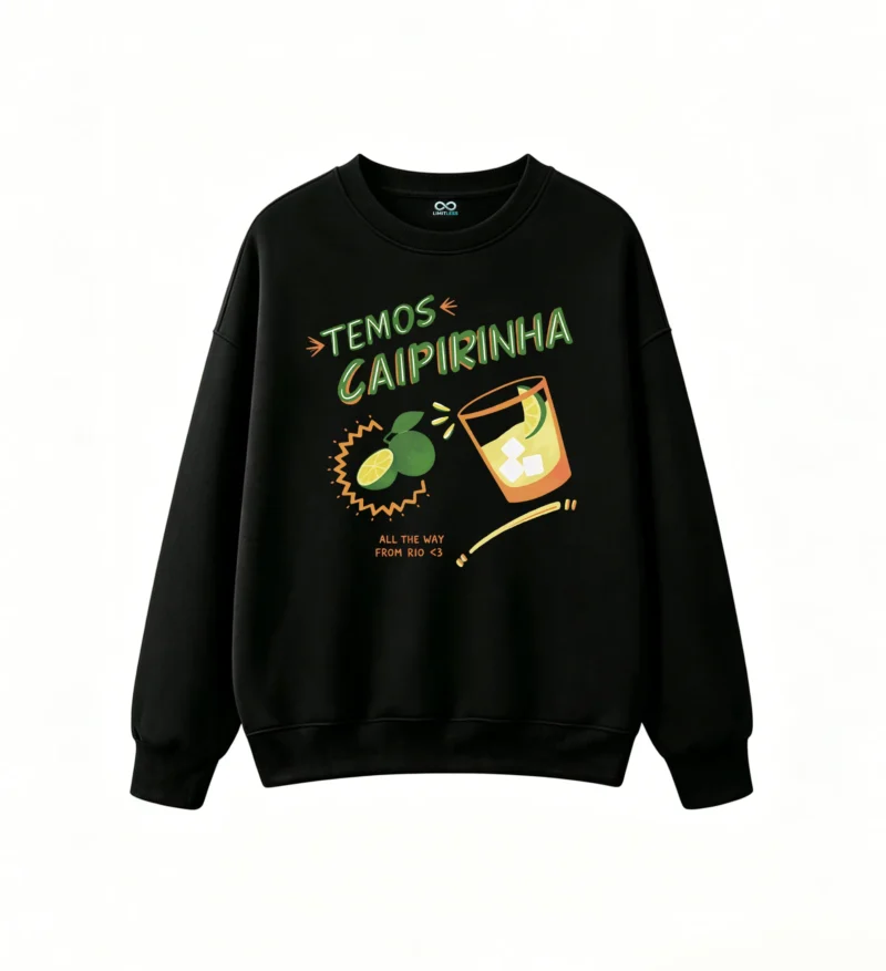 主图_1 Buzo Cuello Redondo Algodón Estampada Caipirinha Rio Diseño Verano Premium