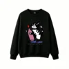 主图_1 Buzo Cuello Redondo Algodón Estampada Gato Con Vino Diseño Minimalista