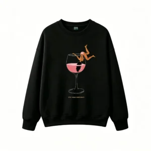 主图_1 Buzo Cuello Redondo Algodón Estampada Copa Vino Birthday Fiesta Premium
