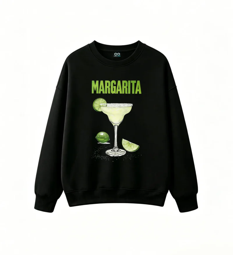 Buzo Cuello Redondo Algodón Estampa Margarita Cóctel Trago Verano Premium