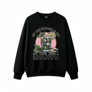 主图_1 Buzo Cuello Redondo Algodón Estampada Diseño Mojito Verano Casual Premium