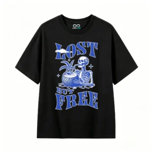 主图_1 Remera Algodón Estampada Lost But Free Diseño Verano Calidad