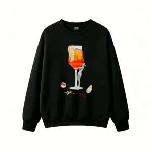 主图_1 Buzo Cuello Redondo Algodón Estampado Verano Drink Retro Oversize Premium