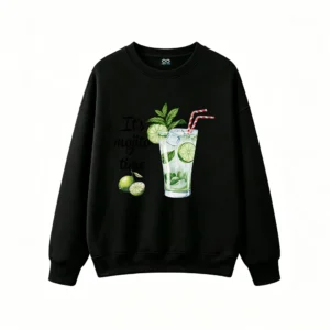 主图_1 Buzo Cuello Redondo Algodón Estampada Mojito Refrescante Verano Casual