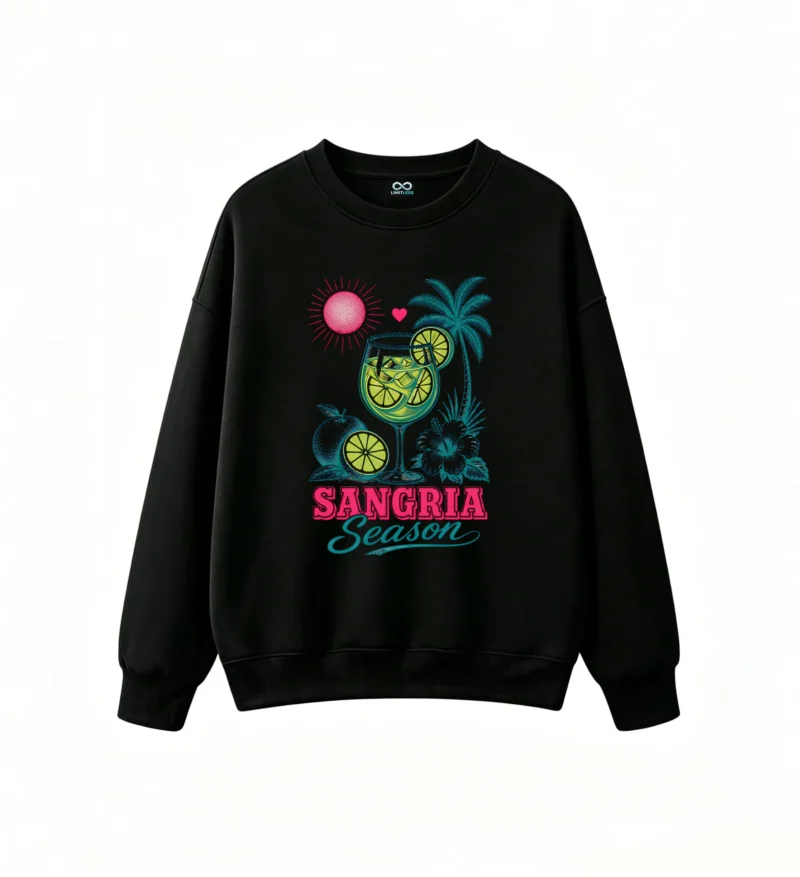 Buzo Cuello Redondo Algodón Estampada Sangria Verano Casual Playa Premium