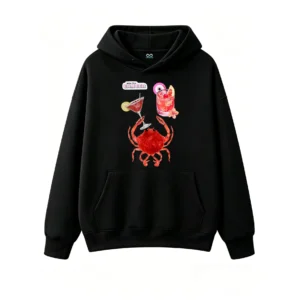 主图_1 Buzo con capucha Algodón Estampado Cangrejo Zodíaco Verano Casual