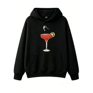 主图_1 Buzo con capucha Algodón Estampado Cóctel Margarita Diseño Verano Premium