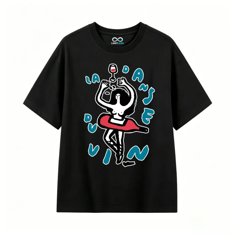 Remera Algodón Estampada La Danse Du Vin Vino Premium