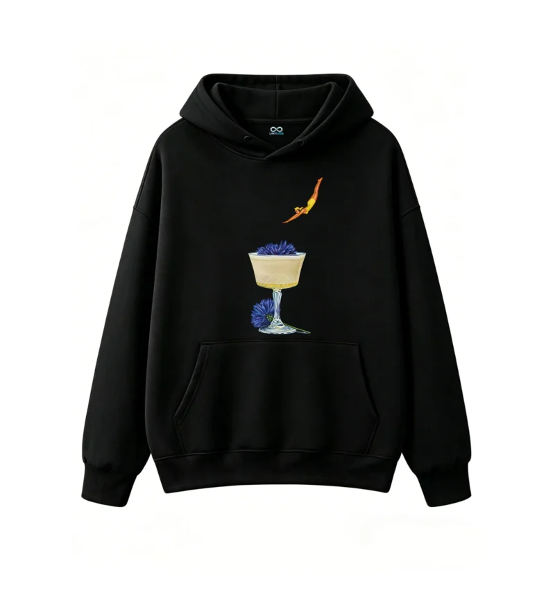 主图_1 Buzo con capucha Algodón Estampa Vintage Verano Cocktail Premium