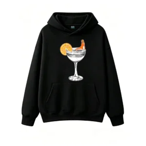 主图_1 Buzo con capucha Algodón Estampada Coctel Naranja Vintage Premium