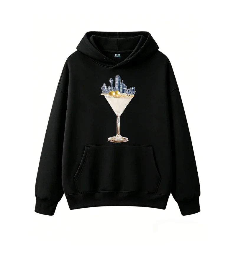 Buzo con capucha Algodón Martini Ciudad Estampado Casual Calidad Premium