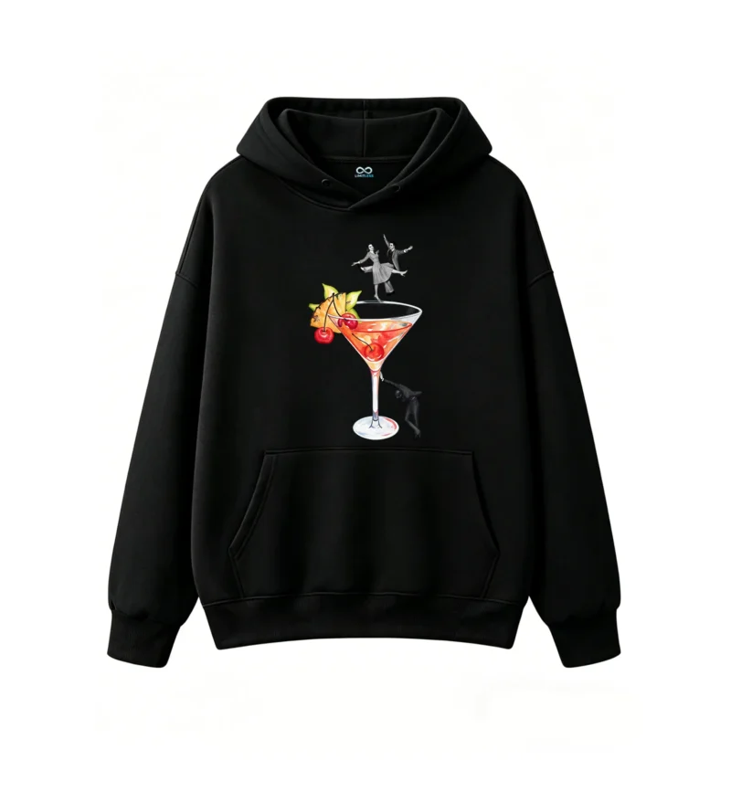 主图_1 Buzo con capucha Algodón Estampado Cóctel Diseño Vintage Casual Premium