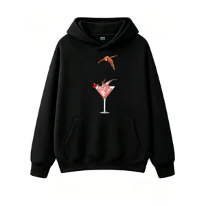 主图_1 Buzo con capucha Algodón Estampado Martini Cherry Diseño Vintage Premium
