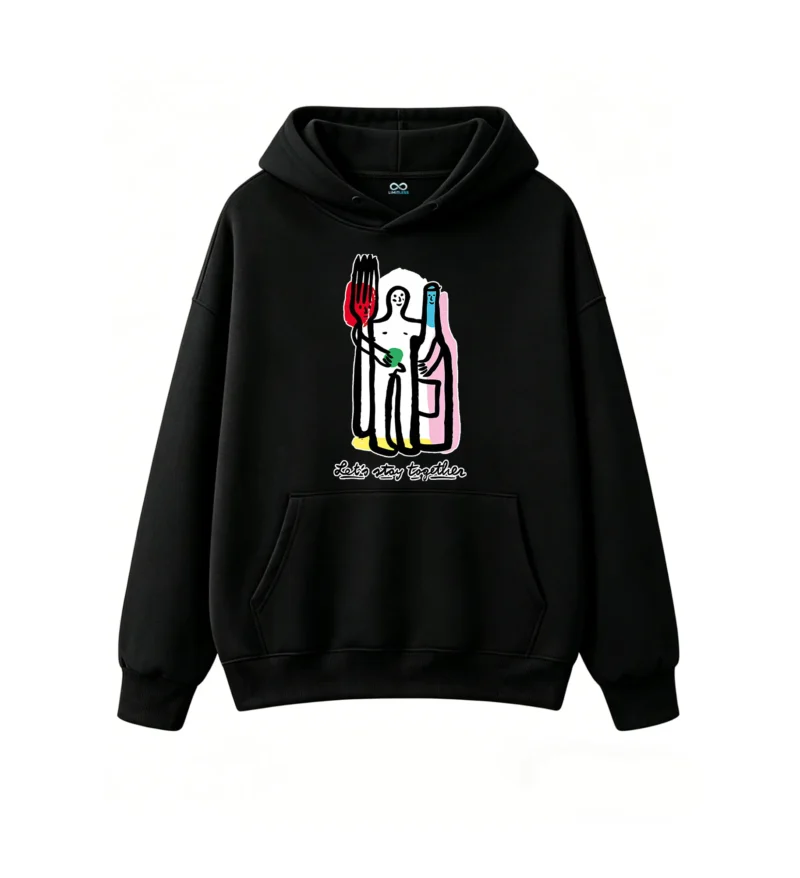 主图_1 Buzo con capucha Algodón Estampado Arte Abstracto Casual Premium