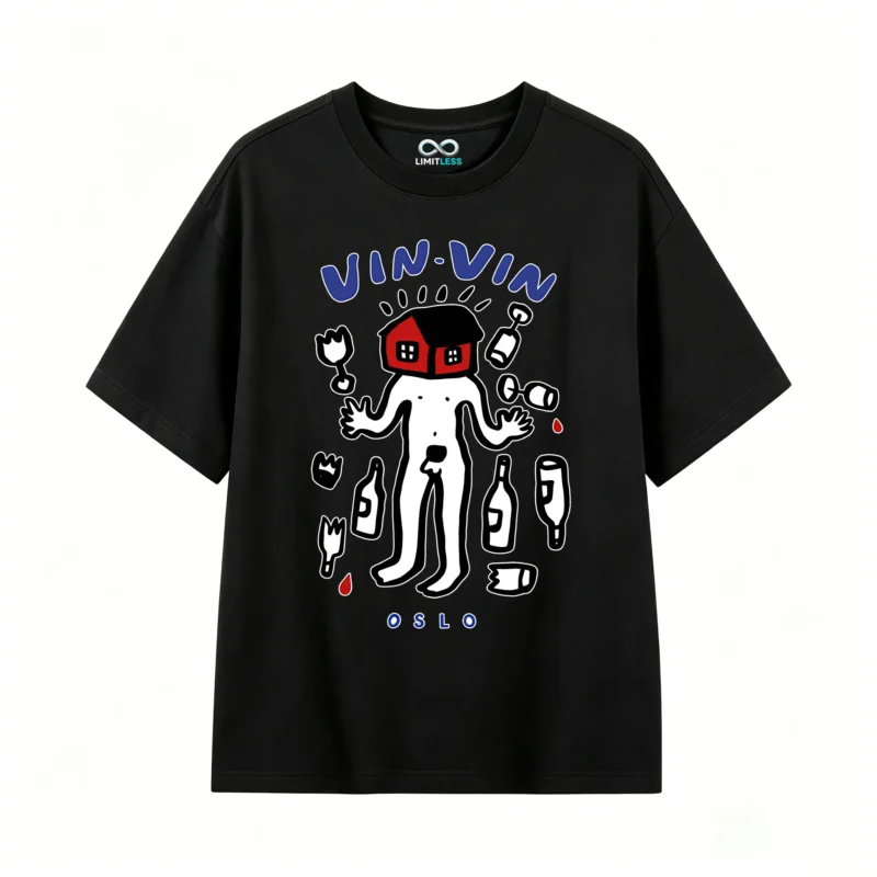 主图_1 Remera Vin-Vin Algodón Diseño Oslo Estampado Urbano Casual