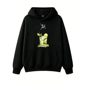 主图_1 Buzo con capucha Algodón Estampado Cóctel Limón Verano Fresh Trendy