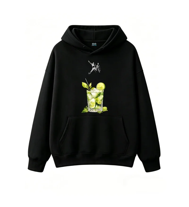 Buzo con capucha Algodón Estampado Cóctel Limón Verano Fresh Trendy