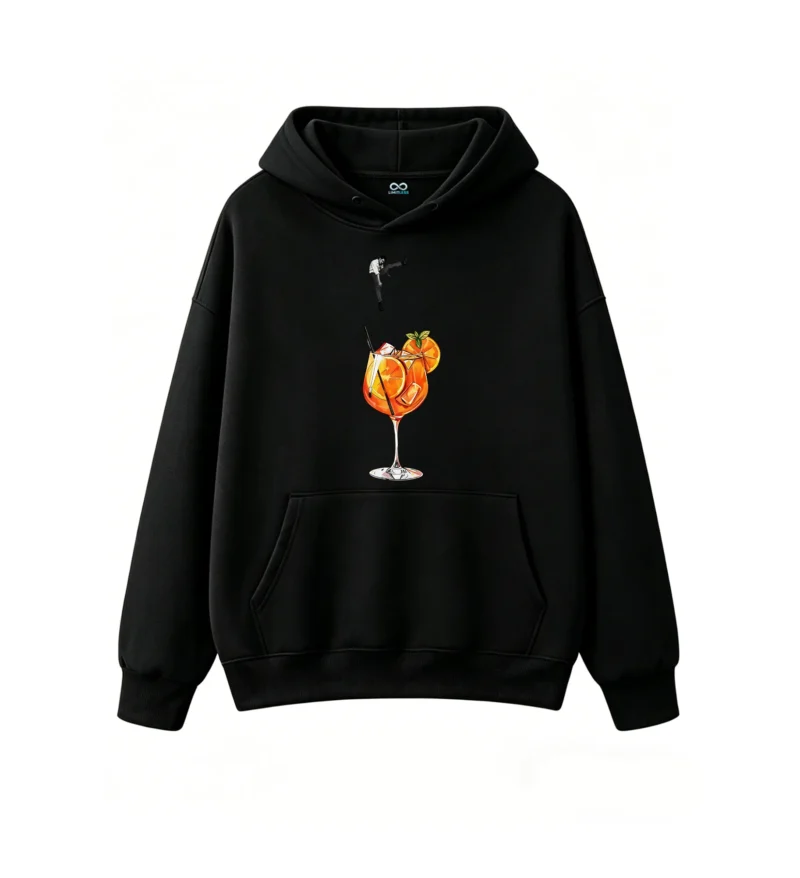 主图_1 Buzo con capucha Algodón Estampada Trago Spritz Diseño Original Verano