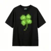 Remera Algodón Estampado Trébol Pixel Art Casual Suave Premium