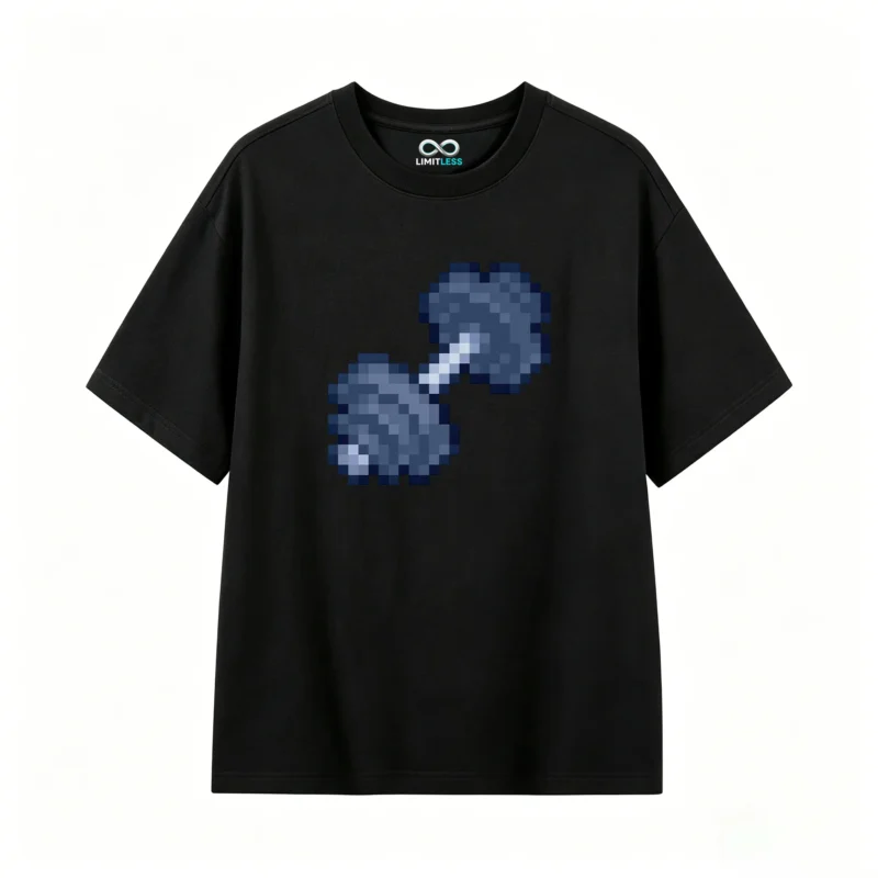 Remera Pixel Axolotl Algodón Estampado Gamer Entrenamiento