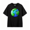 Remera Algodón Estampado Pixel Art Planeta Tierra Gamer Cool