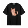 主图_1 Remera Algodón Estampado Gato Pixel Art Kawaii Urbano