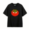 Remera Algodón Estampado Pixel Art Tomate Diseño Retro Casual