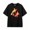 Remera Algodón Estampado Peces Koi Pixel Art Estilo Retro