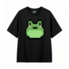 Remera Algodón Estampado Pixel Rana Kawaii Diseño Urbano