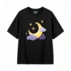 主图_1 Remera Algodón Estampado Pixel Art Luna Nubes Premium