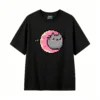 主图_1 Remera Algodón Gato Donut Pixel Art Diseño Estampado Kawaii