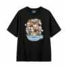 Remera Algodón Estampado Gatos Pixel Art Diseño Kawaii