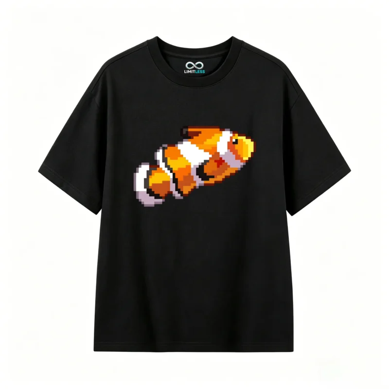 Remera Algodón Estampado Pixel Art Diseño Retro Calidad Premium