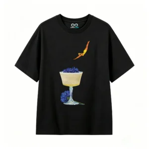 主图_1 Remera Algodón Estampado Vintage Copa Flores Verano Retro