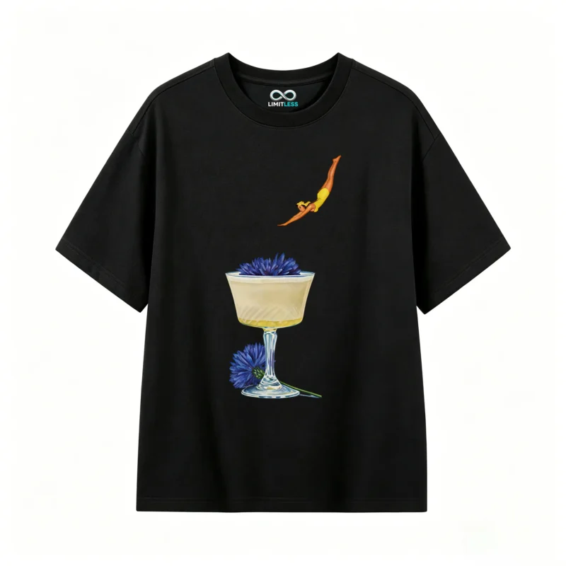 Remera Algodón Estampado Vintage Copa Flores Verano Retro
