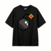 Remera Algodón Estampado Pixel Art Bomba Diseño Gaming