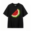 Remera Algodón Estampado Sandía Pixel Art Casual Verano