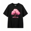 Remera Algodón Estampado Pixel Art Cerezo Japonés Casual
