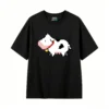 Remera Algodón Estampado Vaca Pixel Art Diseño Casual Premium