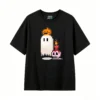主图_1 Remera Algodón Estampado Pixel Art Halloween Fantasma Calavera