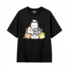 Remera Algodón Estampado Gatos Pixel Art Diseño Kawaii