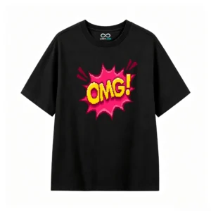 主图_1 Remera Algodón Estampado OMG Pixel Art Diseño Pop Premium