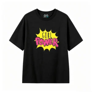 主图_1 Remera Algodón Estampado Girl Power Diseño Pop Art Casual