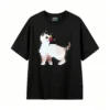 Remera Algodón Estampado Gato Flores Premium Casual Trendy