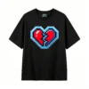 Remera Algodón Estampado Corazón Pixel Art Diseño Gamer